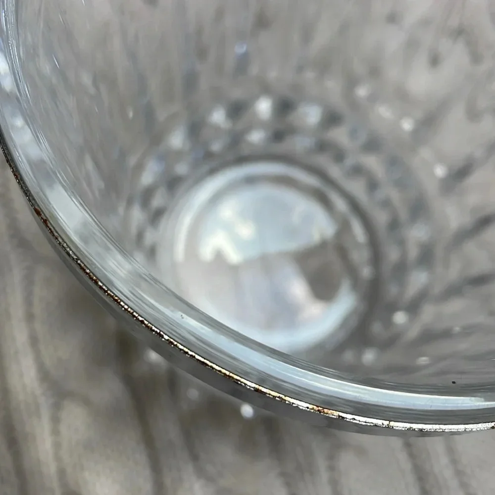 Cristal d'Arques France Mini Ice Bucket With Silver Metal Handle lead crystal